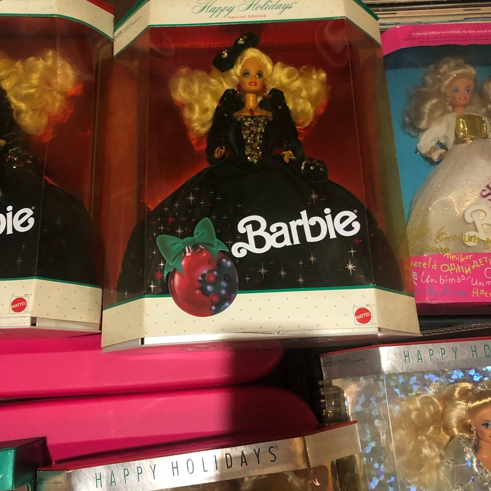 Barbie Holiday Doll in Green and Gold Dress